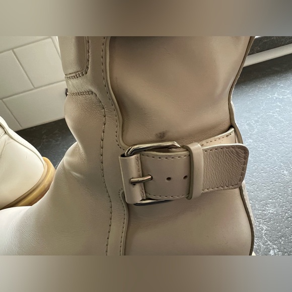 Tamara Mellon Perfecto Vitello Boots in off white - Picture 8 of 14